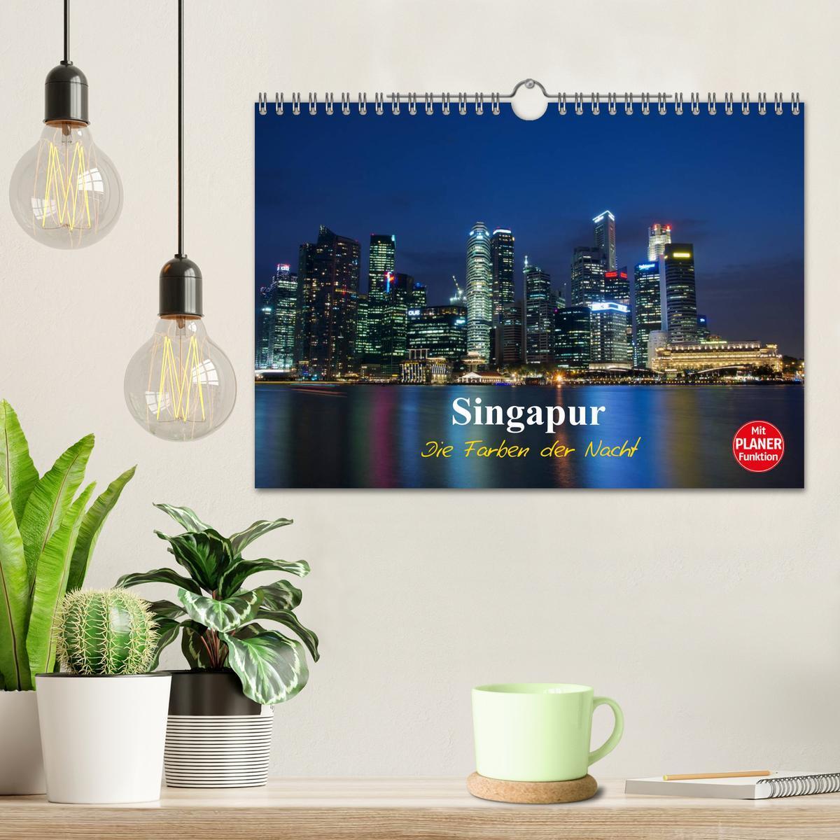 Bild: 9783435513987 | Singapur - Die Farben der Nacht (Wandkalender 2025 DIN A4 quer),...