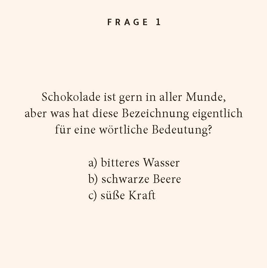 Bild: 9783899784749 | Schokoladen-Quiz | 100 Fragen und Antworten | Birte Stährmann (u. a.)