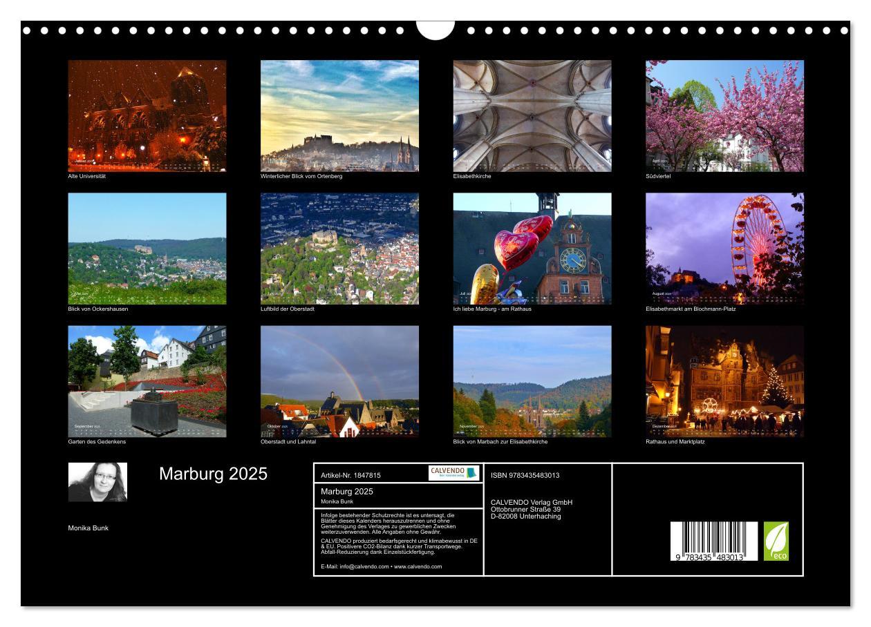 Bild: 9783435483013 | Marburg 2025 (Wandkalender 2025 DIN A3 quer), CALVENDO Monatskalender