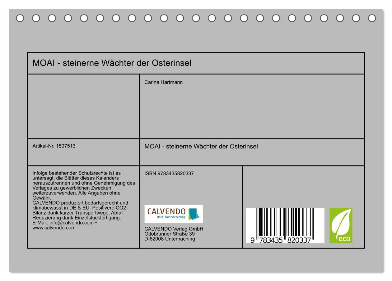 Bild: 9783435820337 | MOAI - steinerne Wächter der Osterinsel (Tischkalender 2025 DIN A5...