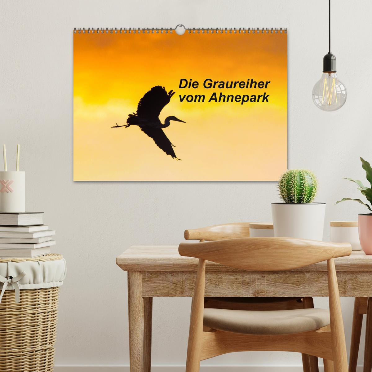 Bild: 9783435176366 | Die Graureiher vom Ahnepark (Wandkalender 2025 DIN A3 quer),...