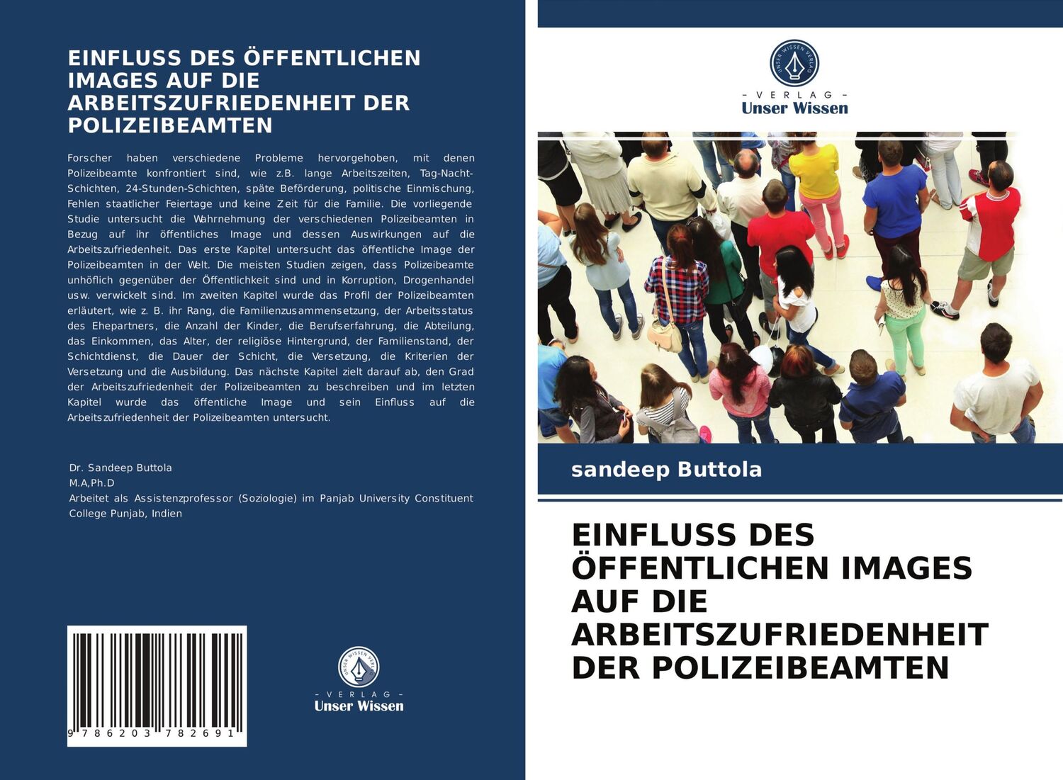 Cover: 9786203782691 | EINFLUSS DES ÖFFENTLICHEN IMAGES AUF DIE ARBEITSZUFRIEDENHEIT DER...