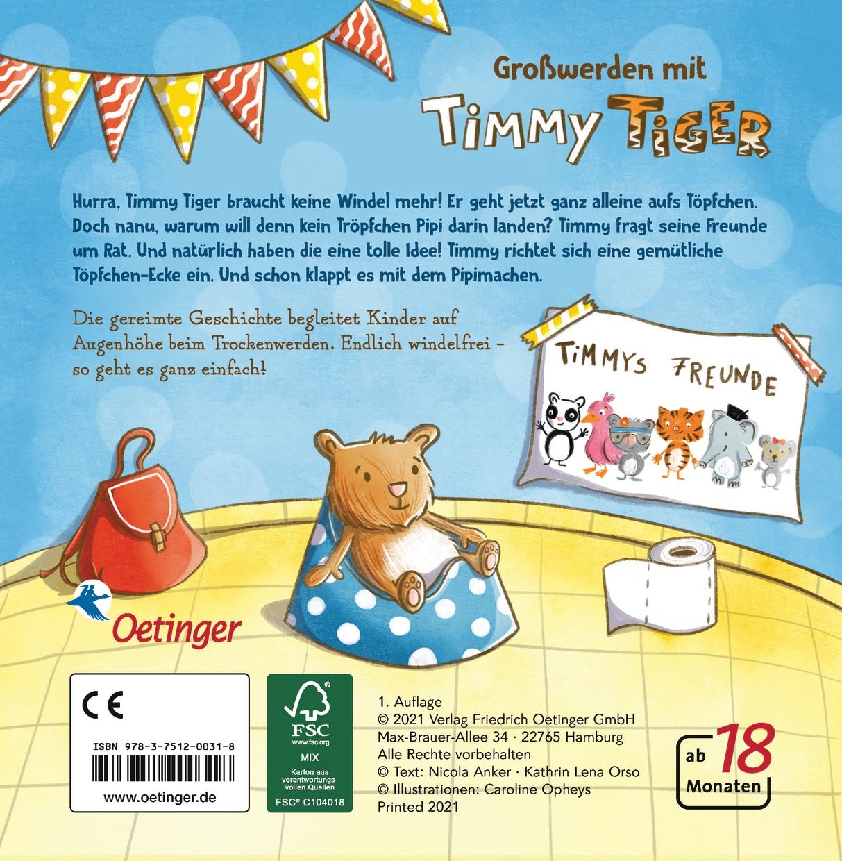 Rückseite: 9783751200318 | Timmy Tiger. Ich geh schon aufs Töpfchen! | Nicola Anker (u. a.)