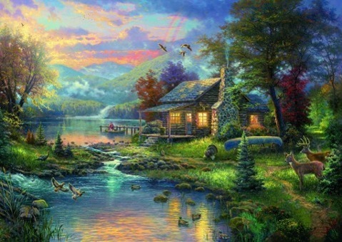 Cover: 4001504594671 | Thomas Kinkade, Im Naturparadies. Puzzle 1000 Teile | Spiel | Deutsch