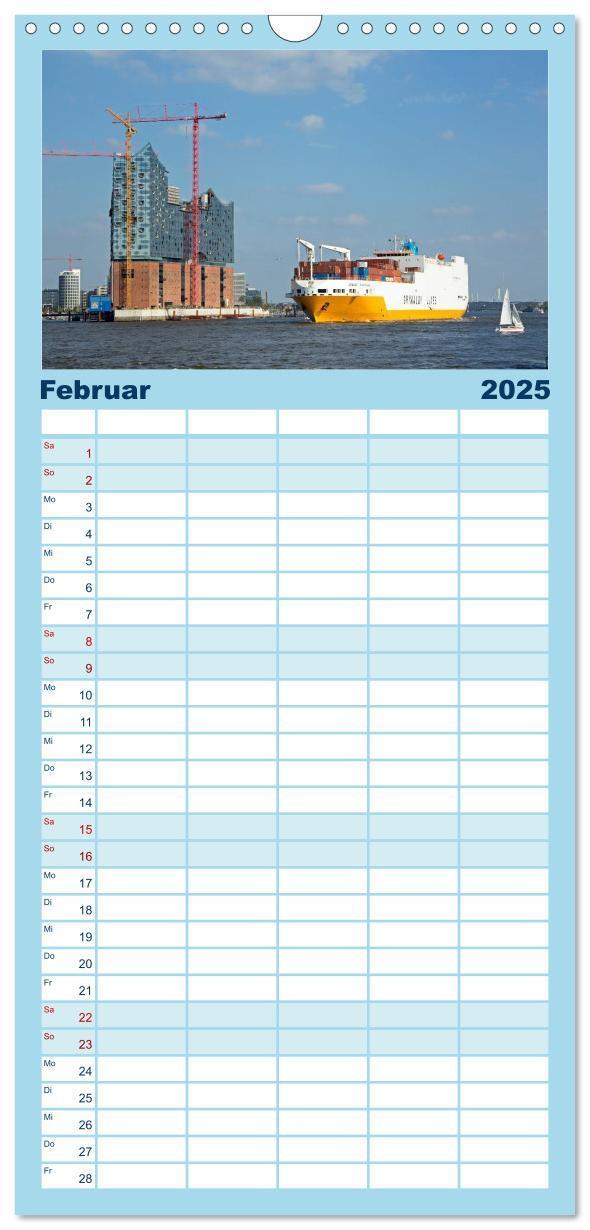 Bild: 9783457125809 | Familienplaner 2025 - Hamburg mit 5 Spalten (Wandkalender, 21 x 45...