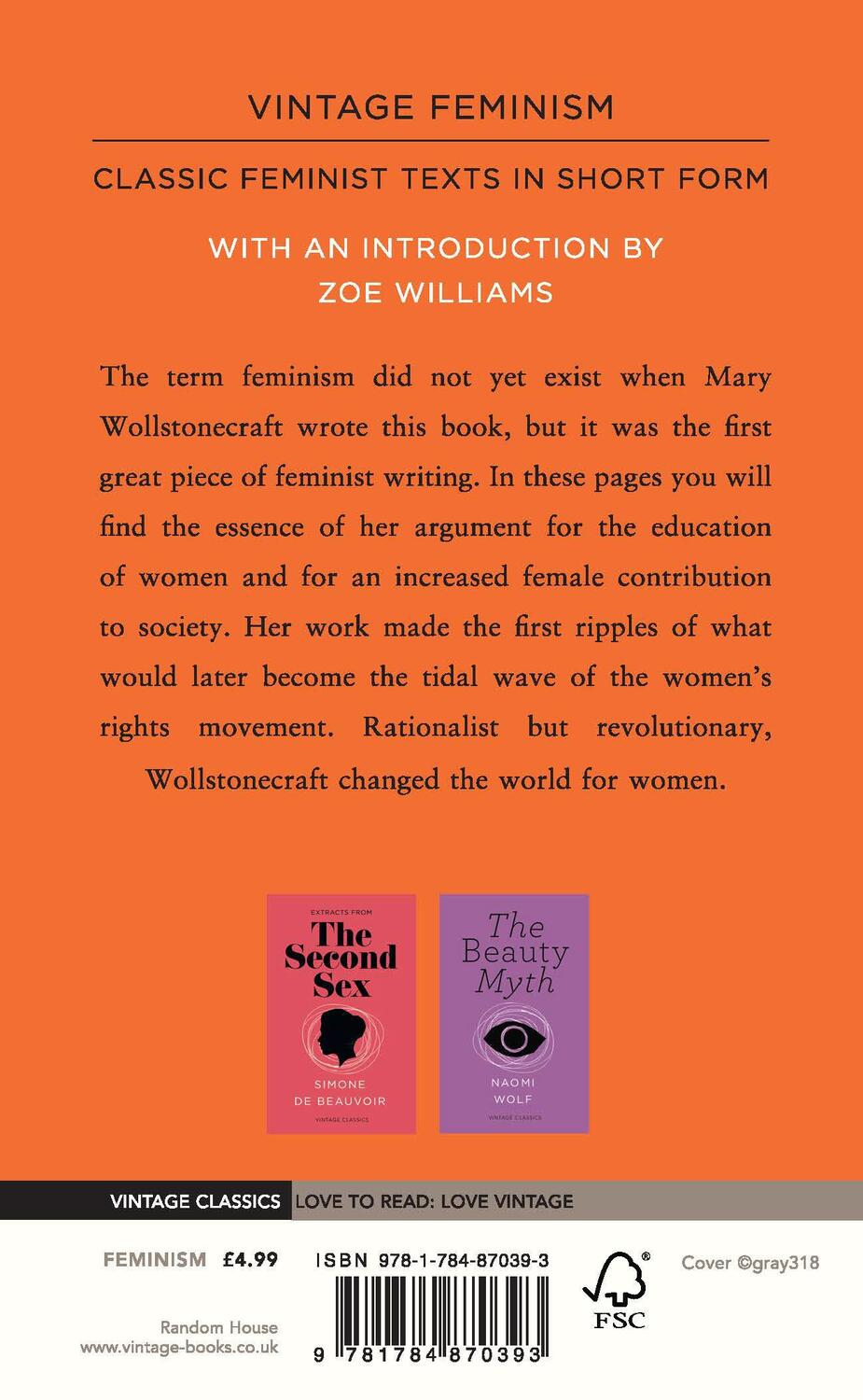 Rückseite: 9781784870393 | A Vindication of the Rights of Woman | Mary Wollstonecraft | Buch