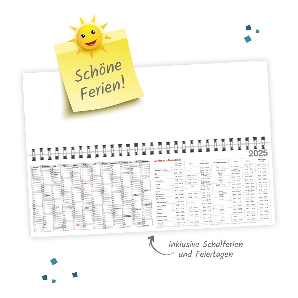 Bild: 4251901506870 | Trötsch Schreibtischquerkalender 2 (eine Woche 2 Seiten) 2025 | Co.KG