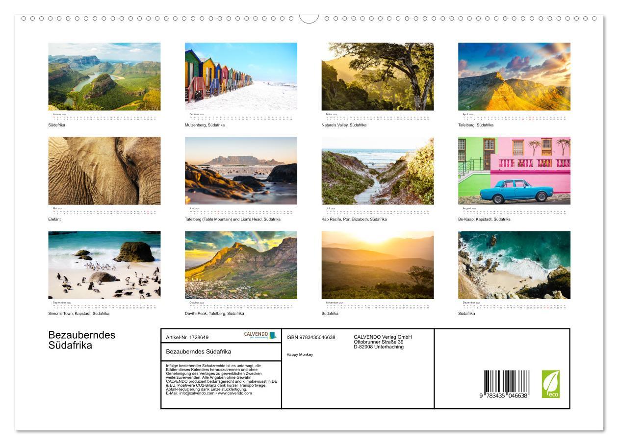 Bild: 9783435046638 | Bezauberndes Südafrika (hochwertiger Premium Wandkalender 2025 DIN...