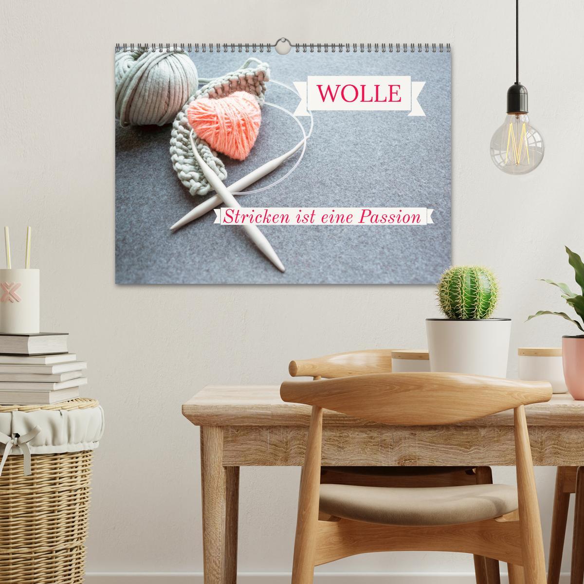 Bild: 9783383933066 | WOLLE Stricken ist eine Passion (Wandkalender 2025 DIN A3 quer),...