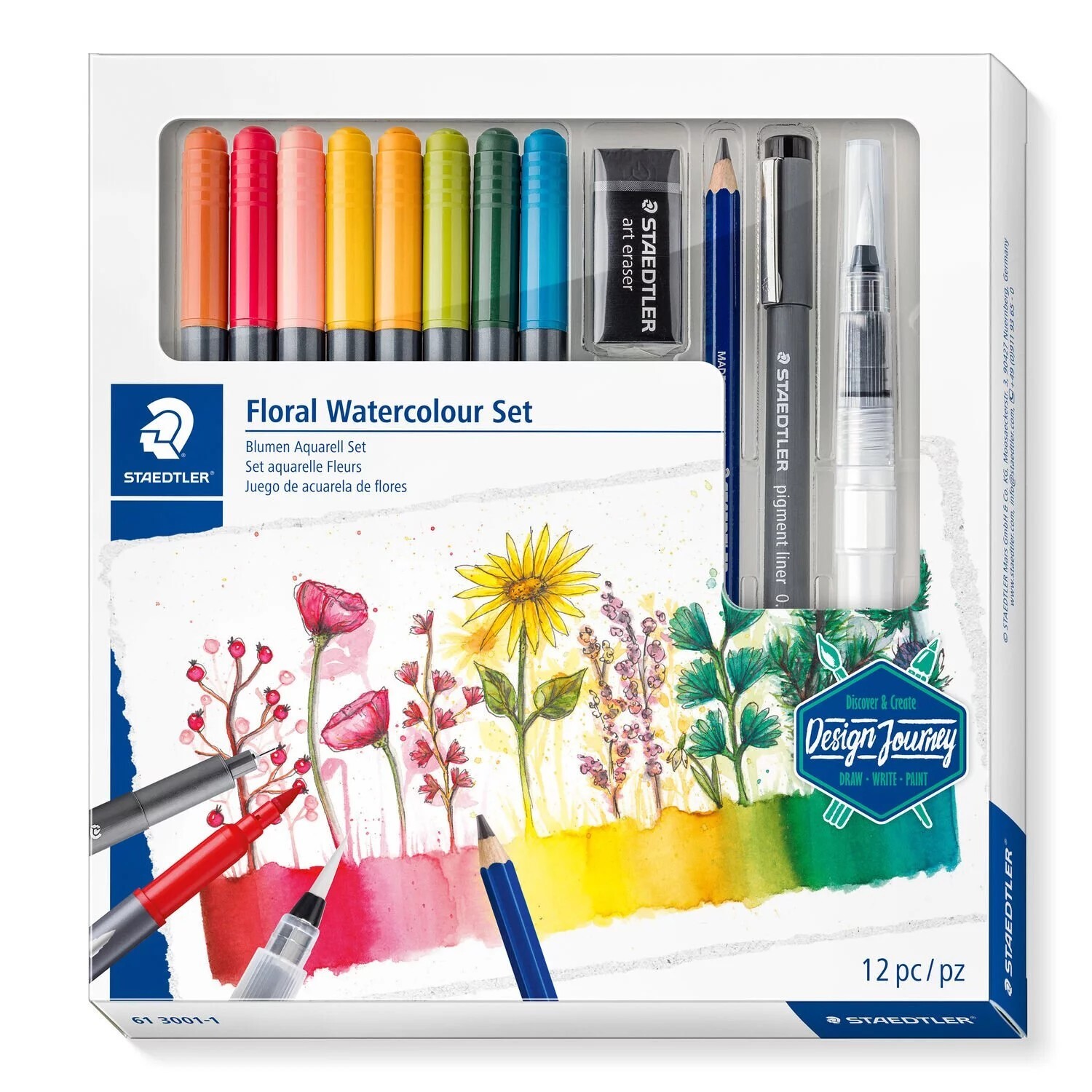 Cover: 4007817076781 | STAEDTLER Blumen Aquarell Set | 61 3001-1 | 2019 | STAEDTLER