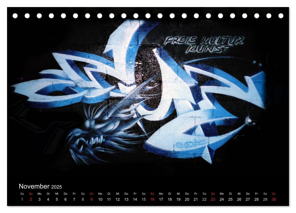 Bild: 9783435769926 | Graffiti - Kunst aus der Dose (Tischkalender 2025 DIN A5 quer),...