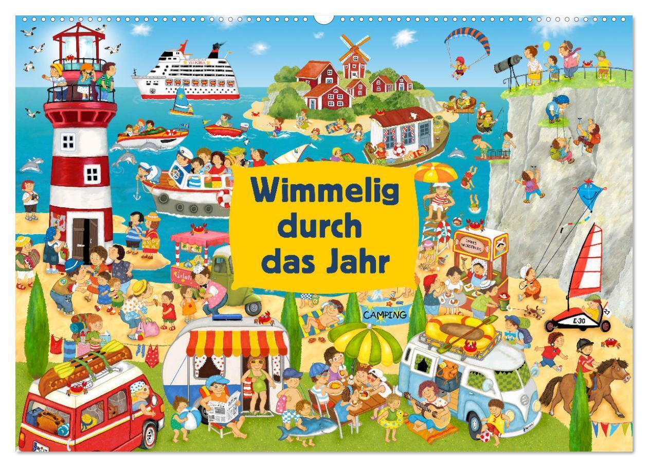 Cover: 9783457173275 | Wimmelig durch das Jahr (Wandkalender 2025 DIN A2 quer), CALVENDO...