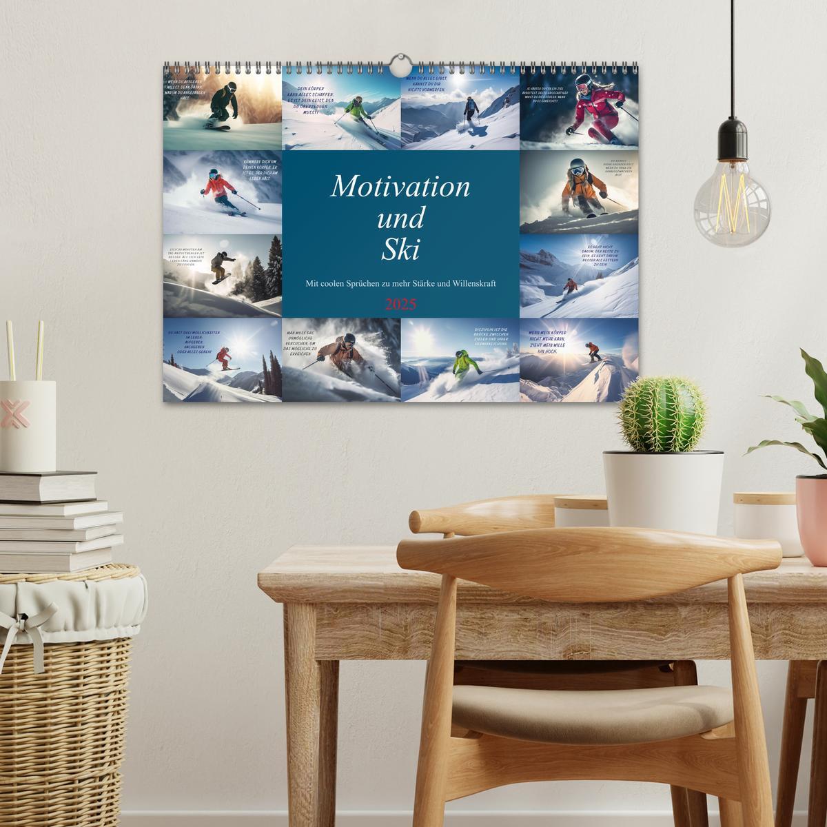 Bild: 9783383908330 | Motivation und Ski (Wandkalender 2025 DIN A3 quer), CALVENDO...