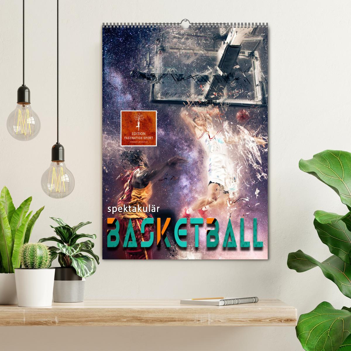 Bild: 9783435928958 | Basketball spektakulär (Wandkalender 2025 DIN A2 hoch), CALVENDO...