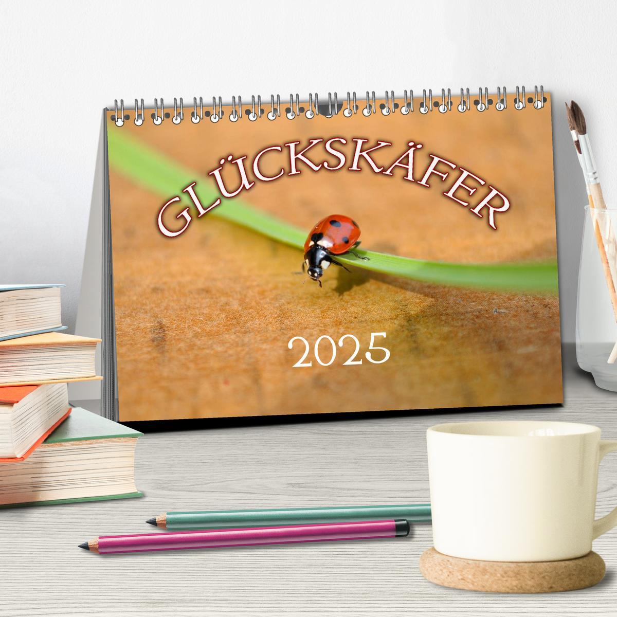 Bild: 9783435786343 | Marienkäfer 2025 (Tischkalender 2025 DIN A5 quer), CALVENDO...