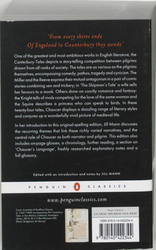 Rückseite: 9780140422344 | The Canterbury Tales | Geoffrey Chaucer | Taschenbuch | Englisch