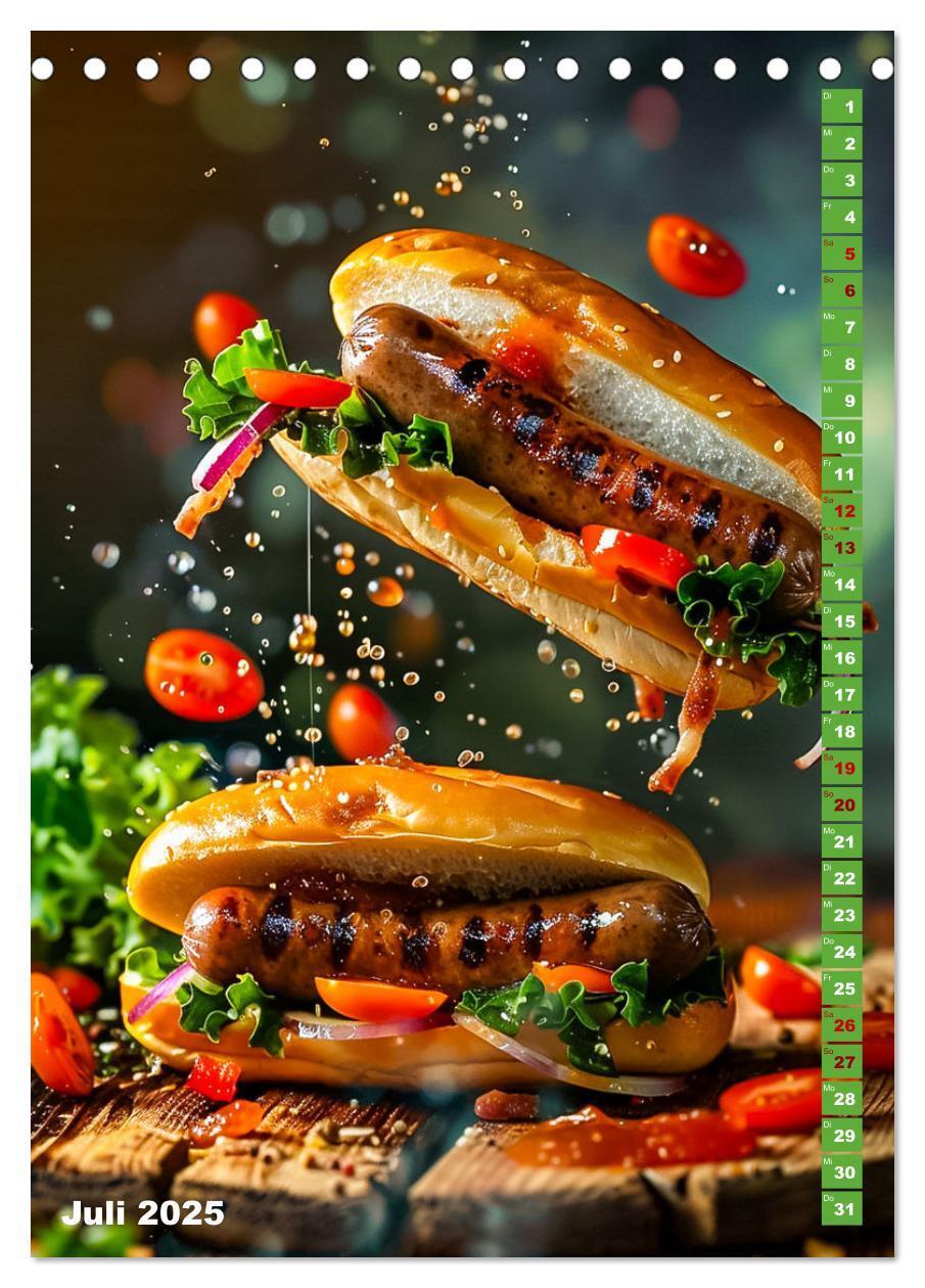 Bild: 9783383825392 | Leckeres Fast Food (Tischkalender 2025 DIN A5 hoch), CALVENDO...