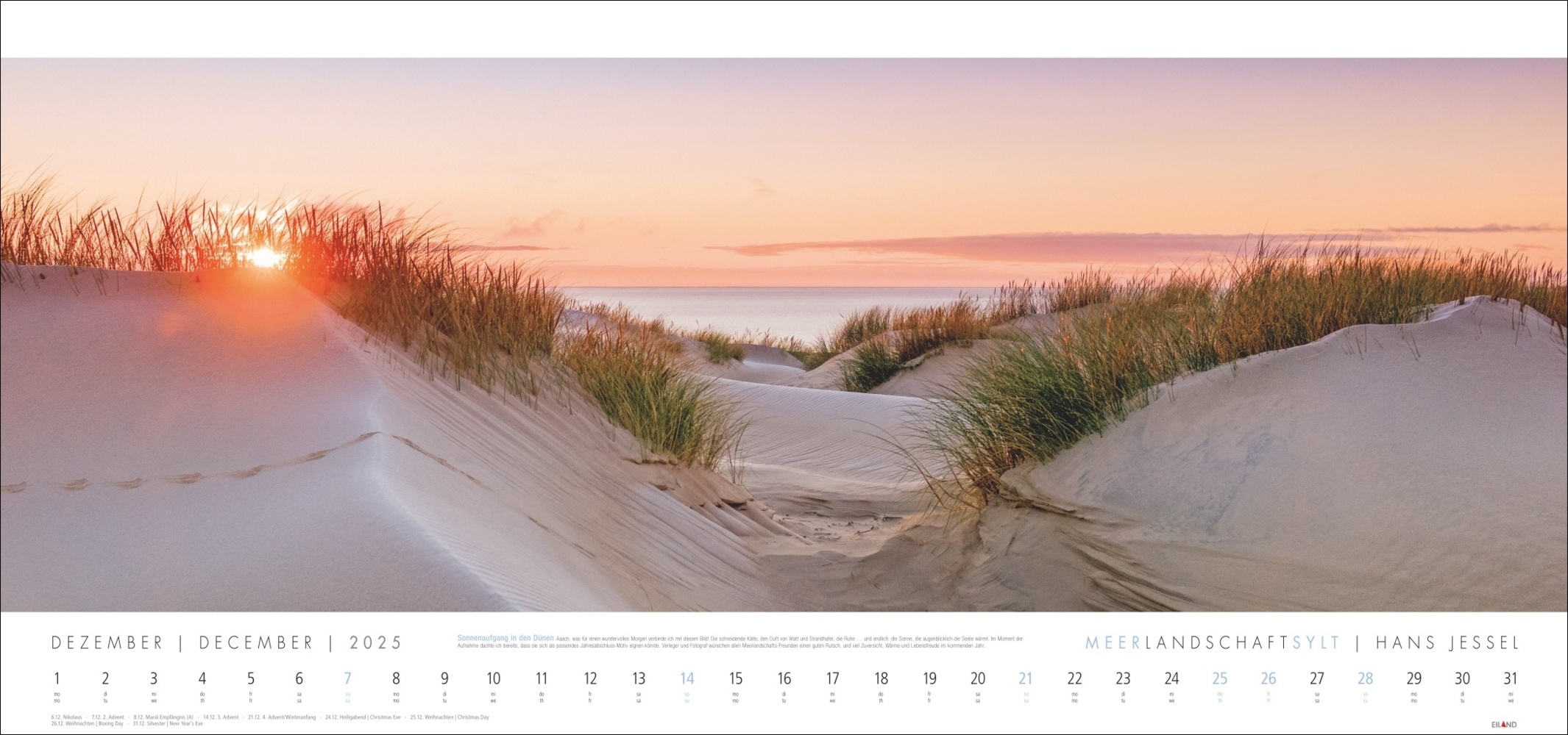 Bild: 9783964023544 | Meerlandschaft SYLT Kalender 2025 - Hans Jessel | Hans Jessel | 13 S.