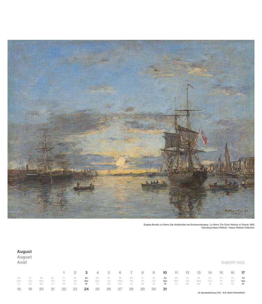 Bild: 4250809653334 | DUMONT - Impressionismus 2025 Wandkalender, 34,5x40cm,...