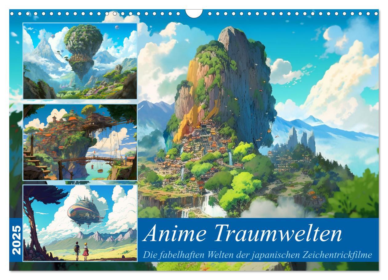 Cover: 9783383903939 | Anime Traumwelten (Wandkalender 2025 DIN A3 quer), CALVENDO...