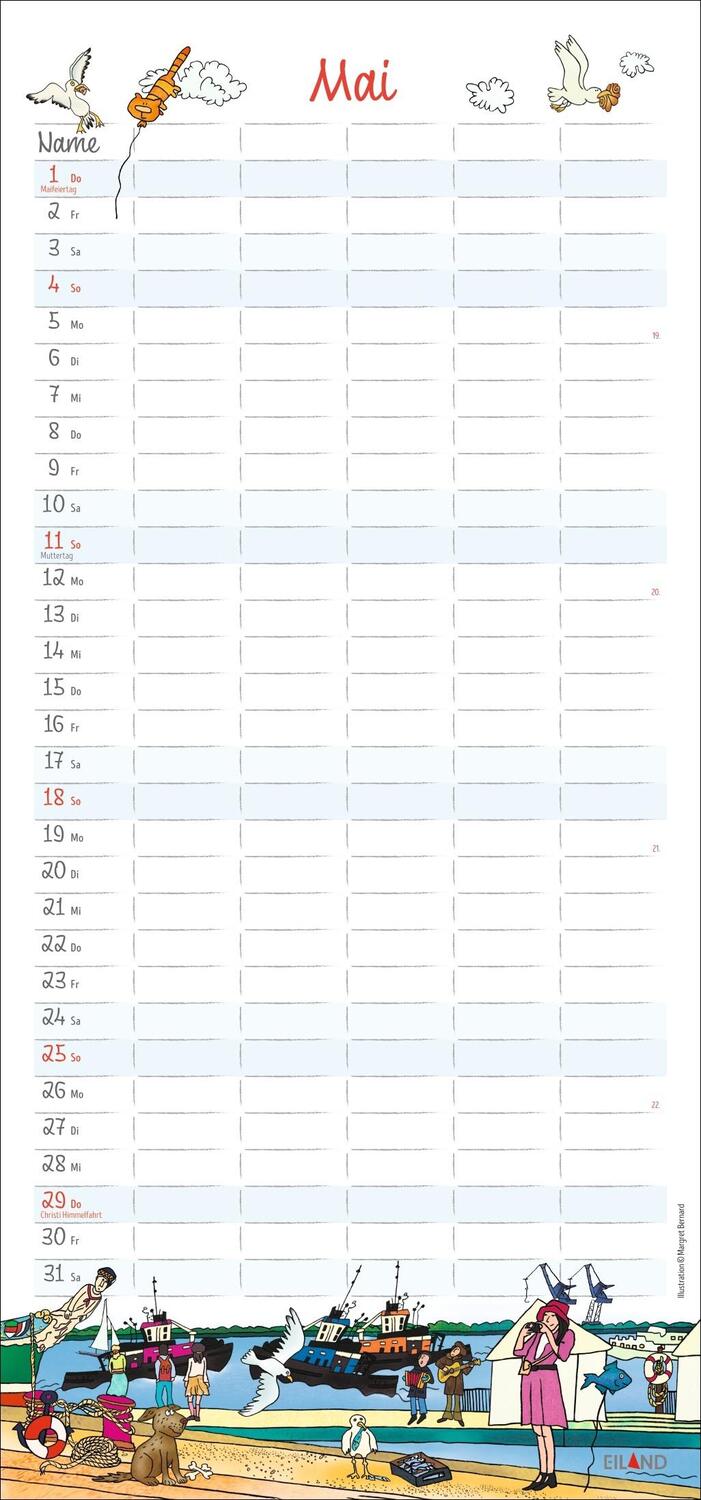 Bild: 9783964023421 | Der Hamburger Familienplaner 2025 - Margret Bernard | Kalender | 13 S.