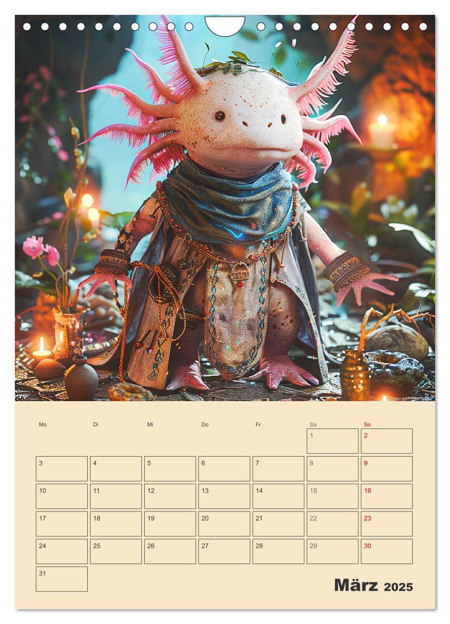 Bild: 9783383807602 | Axolotl. Lustiger Schwanzlurch mit Superkräften (Wandkalender 2025...