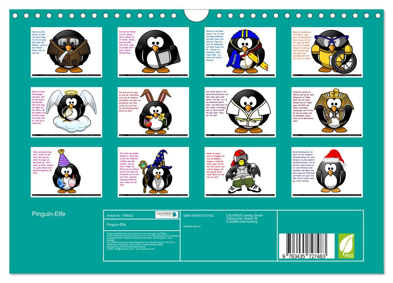 Bild: 9783435727483 | Pinguin-Elfe (Wandkalender 2025 DIN A4 quer), CALVENDO Monatskalender