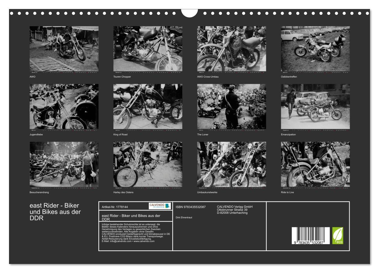 Bild: 9783435532087 | east Rider - Biker und Bikes aus der DDR (Wandkalender 2025 DIN A3...