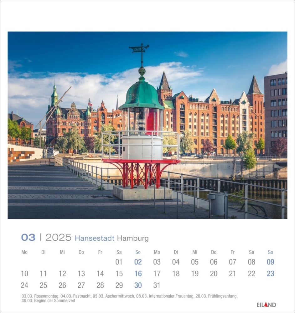 Bild: 9783964023261 | Hansestadt Hamburg Postkartenkalender 2025 | Kalender | Spiralbindung