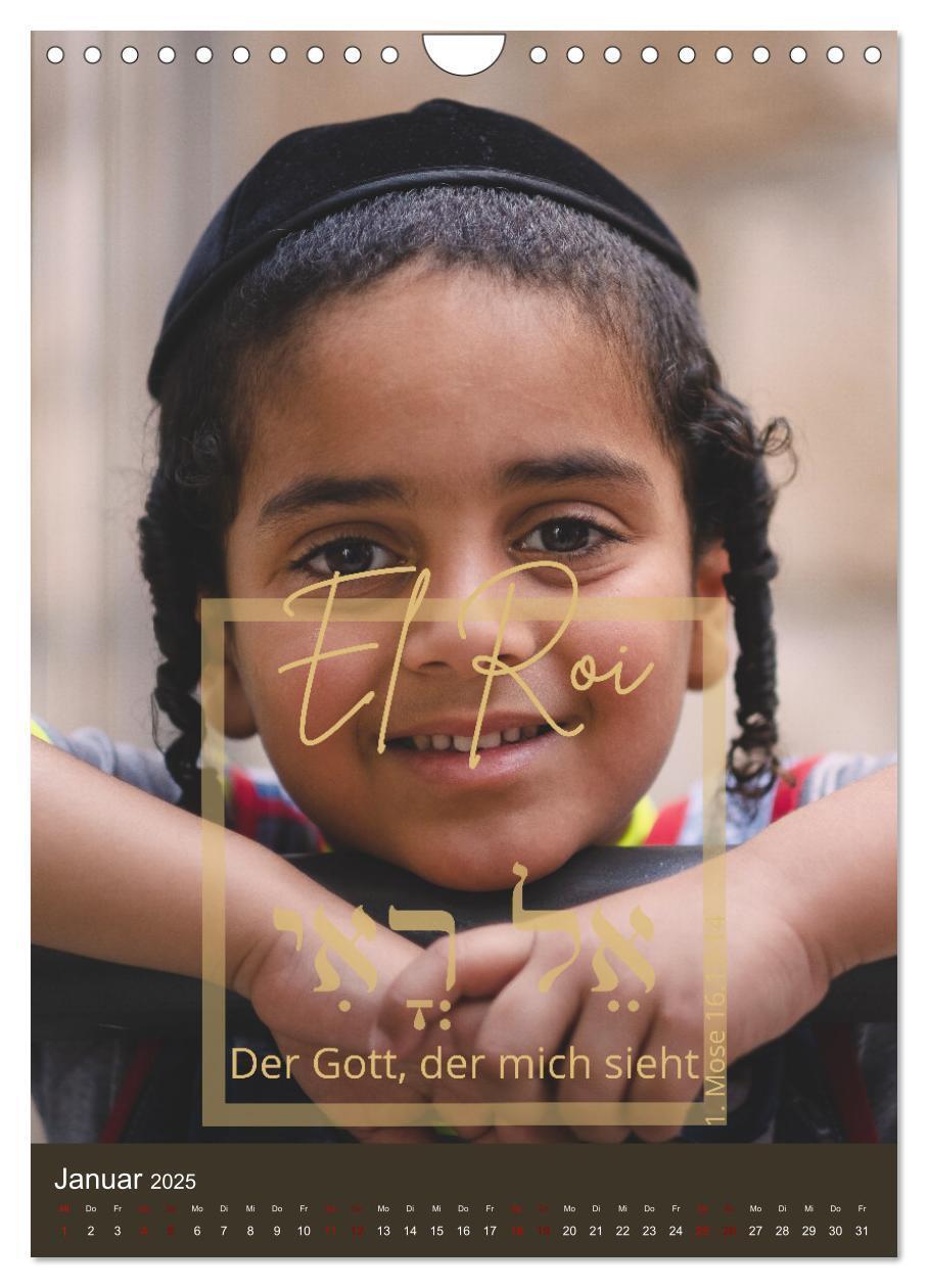 Bild: 9783435900565 | Israel und hebräische Namen Gottes (Wandkalender 2025 DIN A4 hoch),...