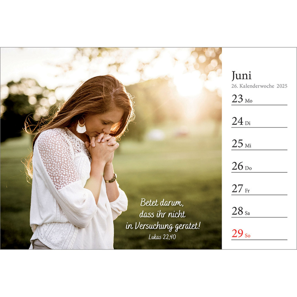 Bild: 9783754816851 | In deine Hand stell ich den Tag 2025 | Wochen-Aufstellkalender | 54 S.