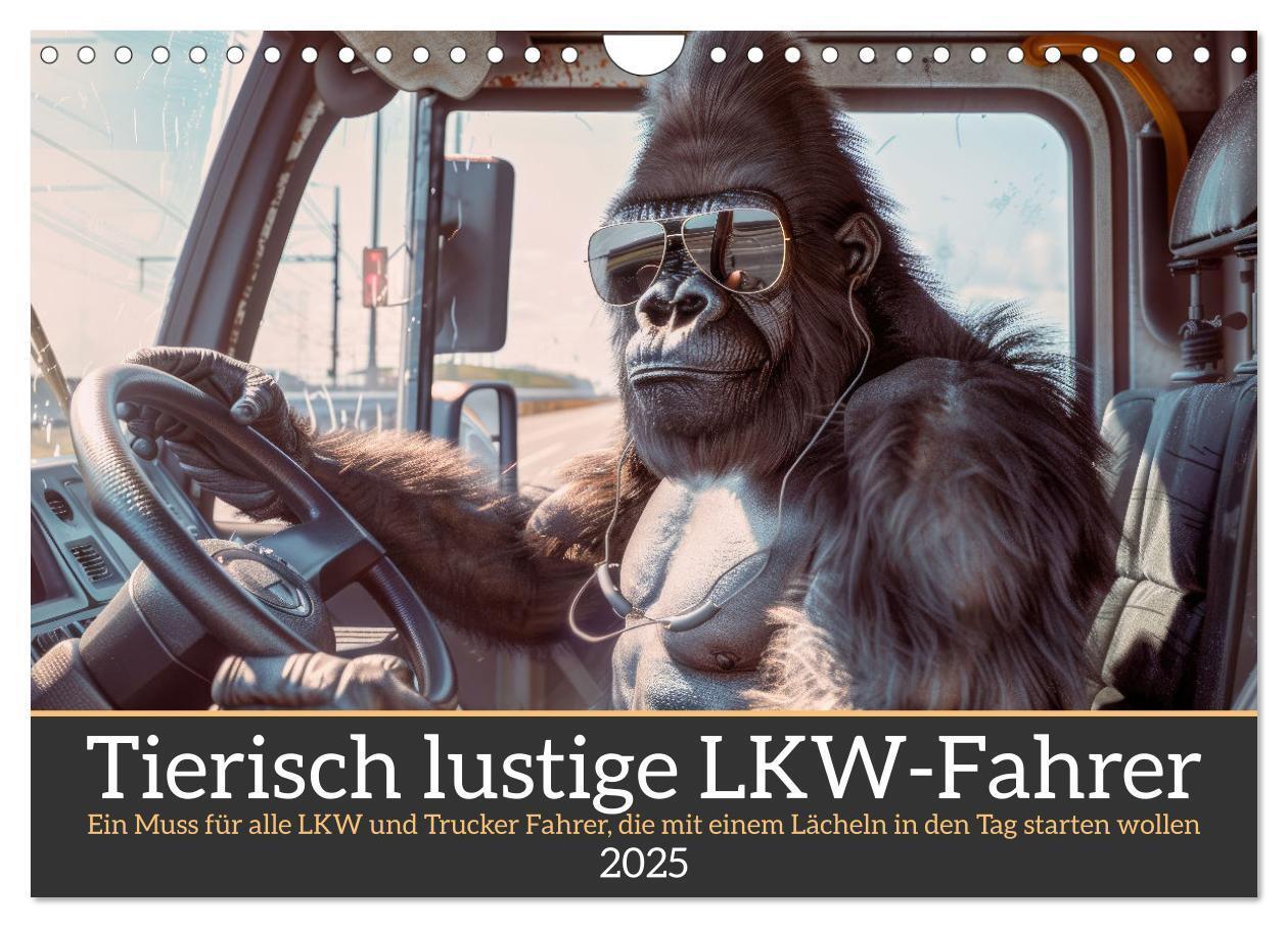 Cover: 9783457183106 | Tierisch lustige LKW-Fahrer (Wandkalender 2025 DIN A4 quer),...