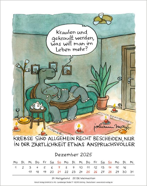 Bild: 9783731876656 | Krebs 2025 | Verlag Korsch | Kalender | Spiralbindung | 13 S. | 2025