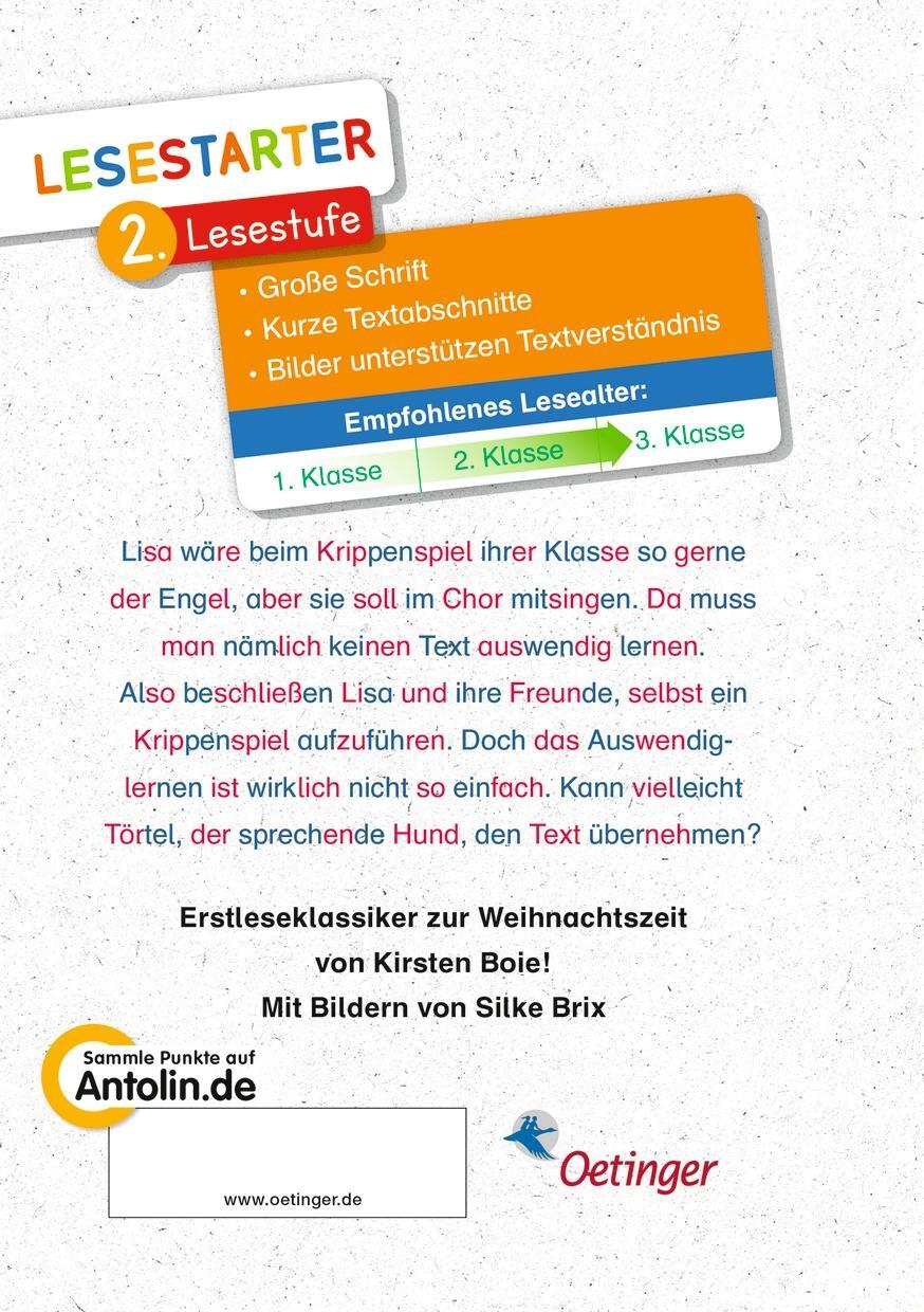 Rückseite: 9783751203715 | Krippenspiel mit Hund | Lesestarter. 3. Lesestufe | Kirsten Boie