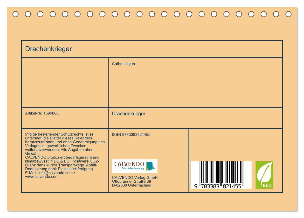 Bild: 9783383821455 | Drachenkrieger (Tischkalender 2025 DIN A5 quer), CALVENDO...