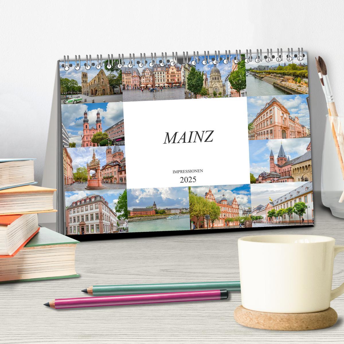 Bild: 9783435191246 | Mainz Impressionen (Tischkalender 2025 DIN A5 quer), CALVENDO...