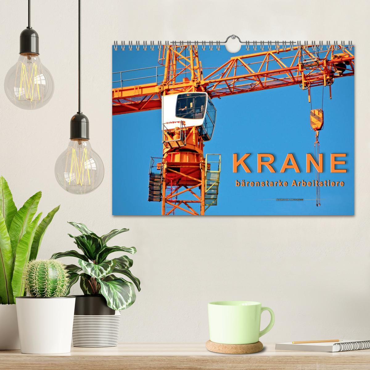 Bild: 9783435278510 | Krane - bärenstarke Arbeitstiere (Wandkalender 2025 DIN A4 quer),...