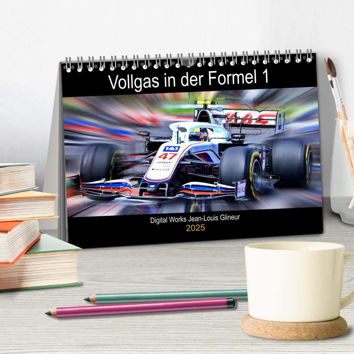 Bild: 9783383996627 | Vollgas in der Formel 1 (Tischkalender 2025 DIN A5 quer), CALVENDO...