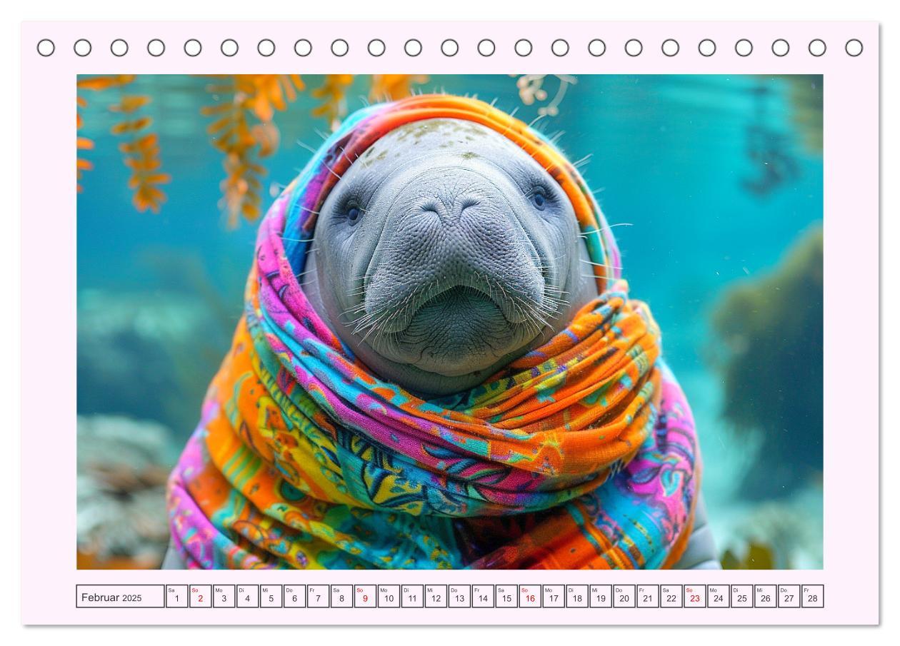 Bild: 9783435470099 | Modische Manatees. Charmante Seekühe mit Stil (Tischkalender 2025...