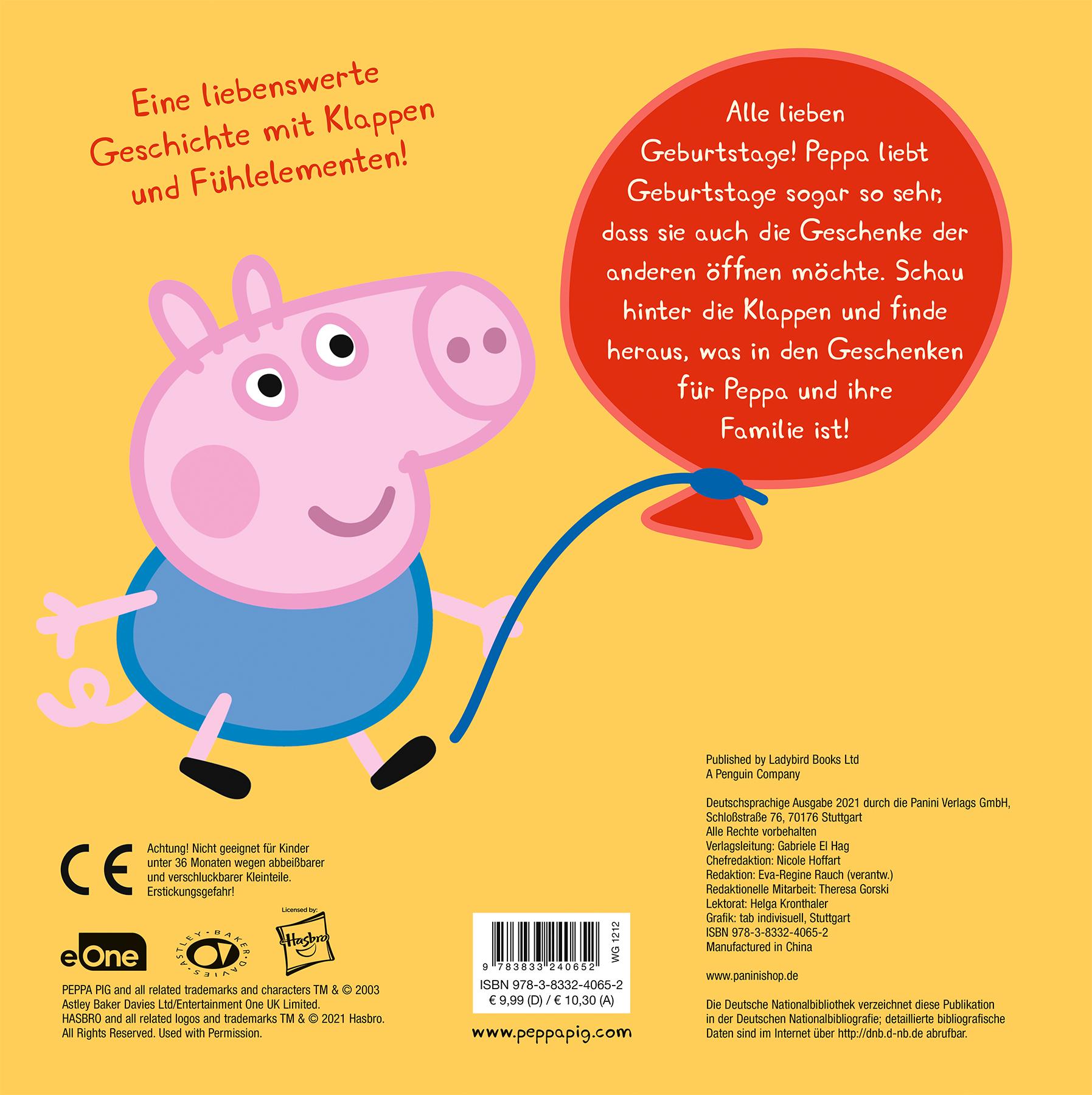 Rückseite: 9783833240652 | Peppa Pig: Peppa feiert Geburtstag | Panini | Buch | 10 S. | Deutsch