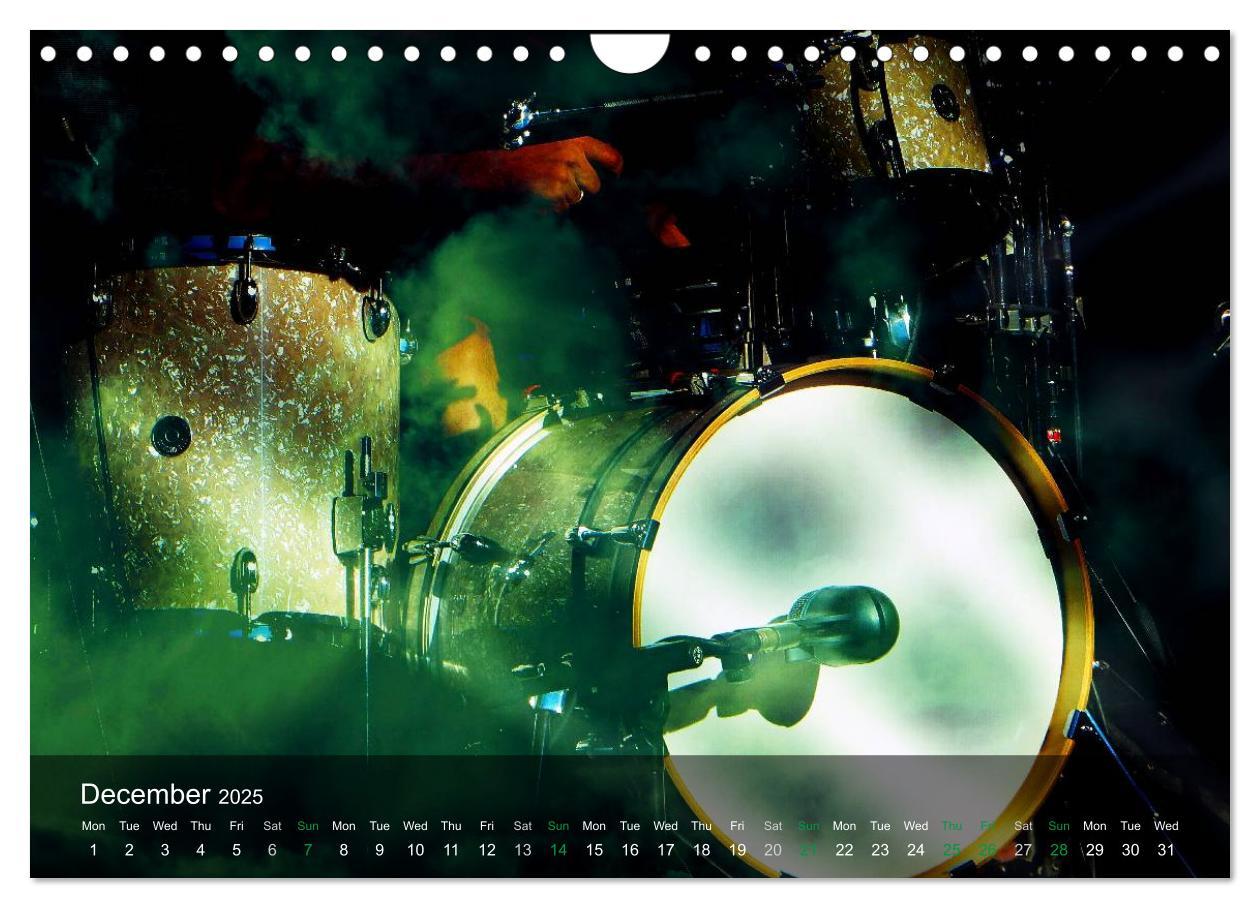 Bild: 9781325953974 | DRUMS ONSTAGE (Wall Calendar 2025 DIN A4 landscape), CALVENDO 12...