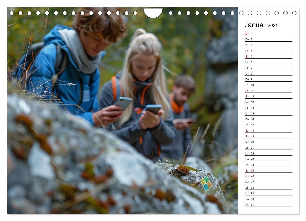 Bild: 9783435647040 | Der Geocaching Found it Kalender (Wandkalender 2025 DIN A4 quer),...