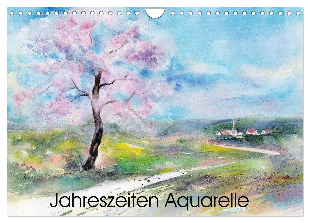 Cover: 9783435624676 | Jahreszeiten Aquarelle (Wandkalender 2025 DIN A4 quer), CALVENDO...