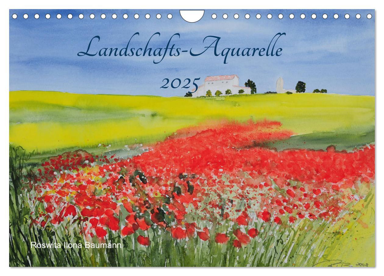 Cover: 9783435428687 | Landschafts-Aquarelle 2025 Roswita Ilona Baumann (Wandkalender 2025...