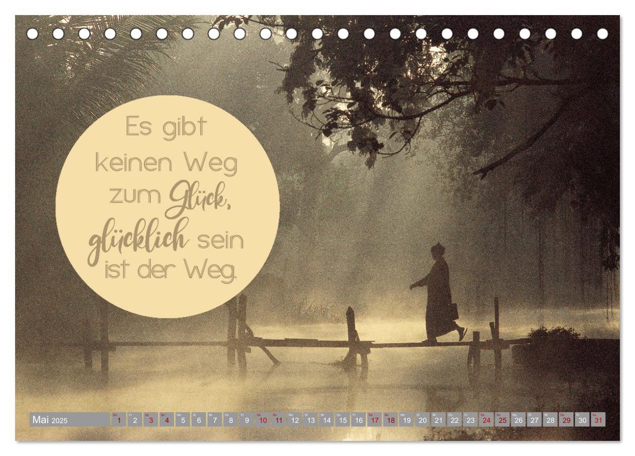 Bild: 9783435065868 | ACHTSAMKEIT - Wege des Glücks (Tischkalender 2025 DIN A5 quer),...