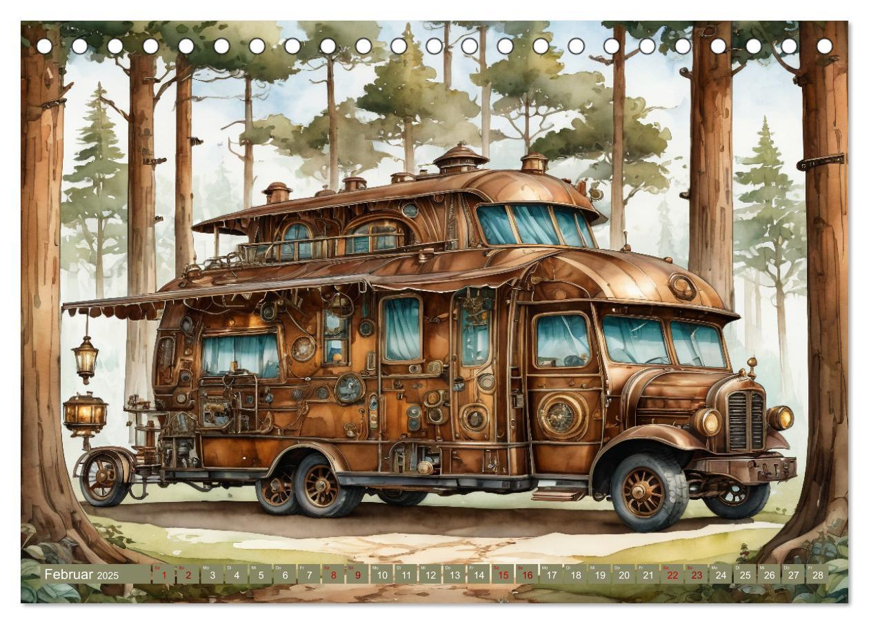 Bild: 9783457150658 | Steampunk Wohnmobile (Tischkalender 2025 DIN A5 quer), CALVENDO...