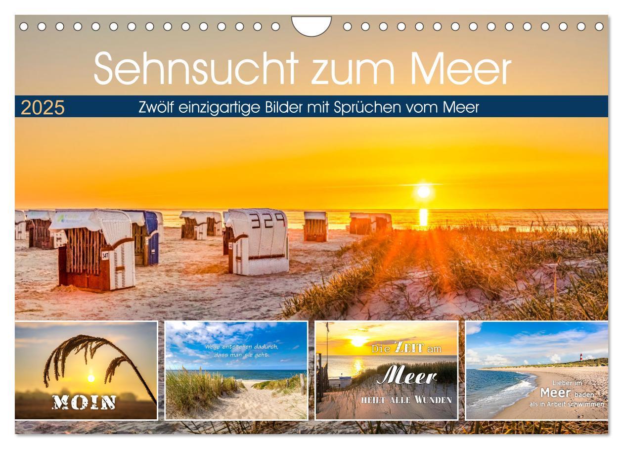 Cover: 9783435053711 | Sehnsucht zum Meer (Wandkalender 2025 DIN A4 quer), CALVENDO...