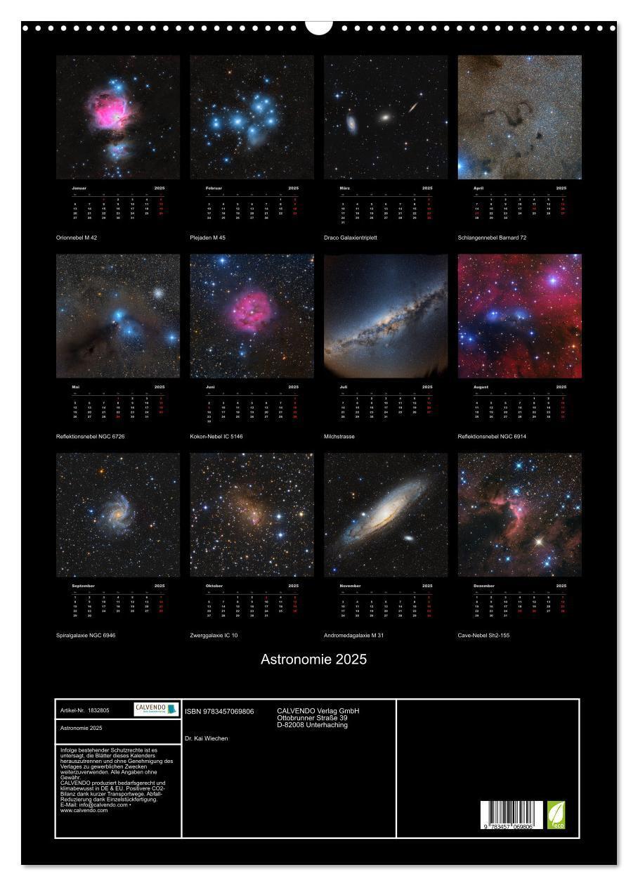 Bild: 9783457069806 | Astronomie 2025 (Wandkalender 2025 DIN A2 hoch), CALVENDO...