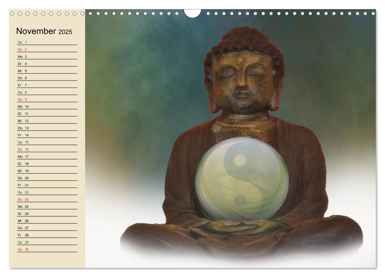 Bild: 9783435553952 | Buddha und Yin Yang (Wandkalender 2025 DIN A3 quer), CALVENDO...