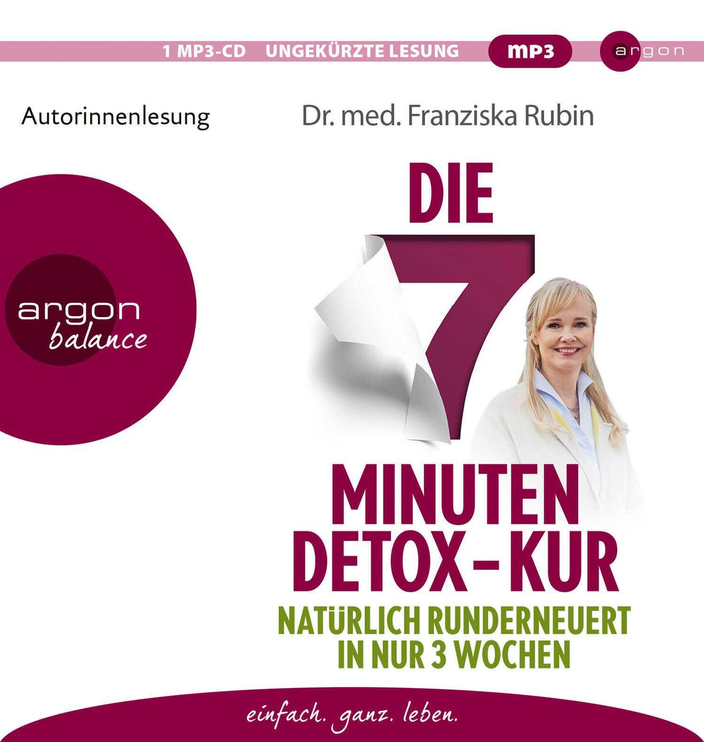 Cover: 9783839882368 | Die 7-Minuten-Detox-Kur | Natürlich runderneuert in nur 3 Wochen | CD